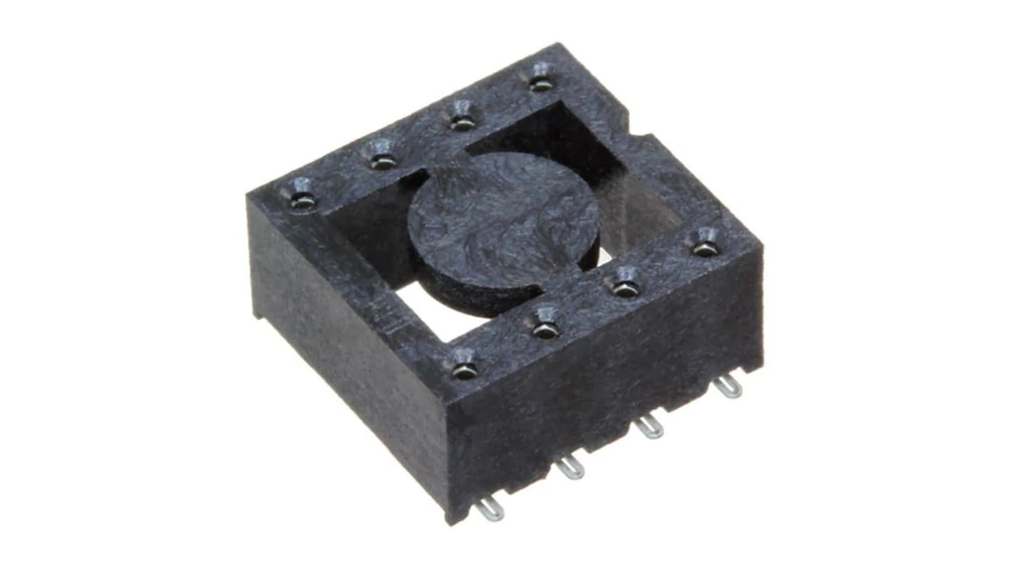 Socket DIP IC ZIF Samtec 8 voies, CMS, broches Tulipe, Entraxe de 2.54mm, largeur de rangée 3mm