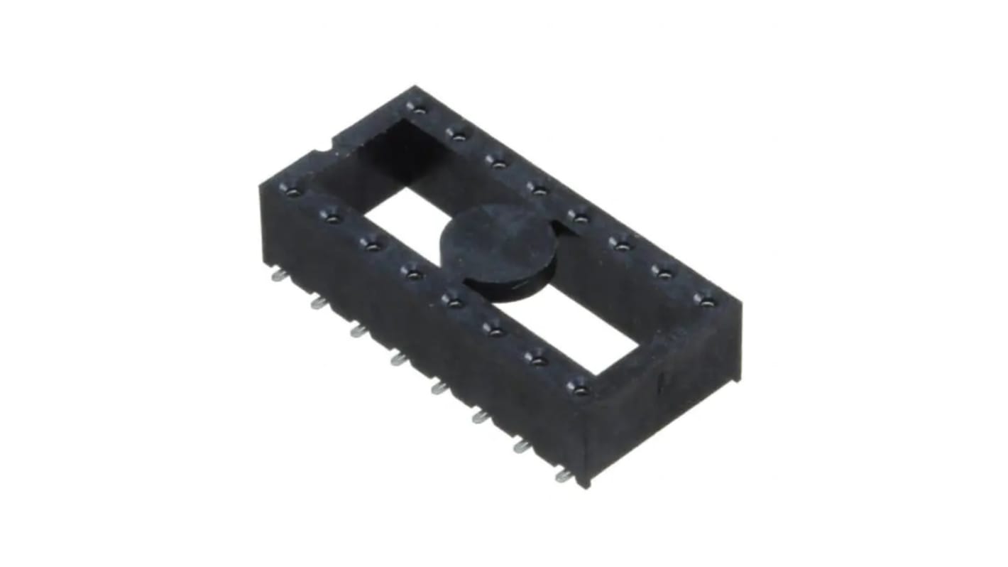 Socket DIP IC ZIF Samtec 16 voies, CMS, broches Tulipe, Entraxe de 2.54mm, largeur de rangée 3mm