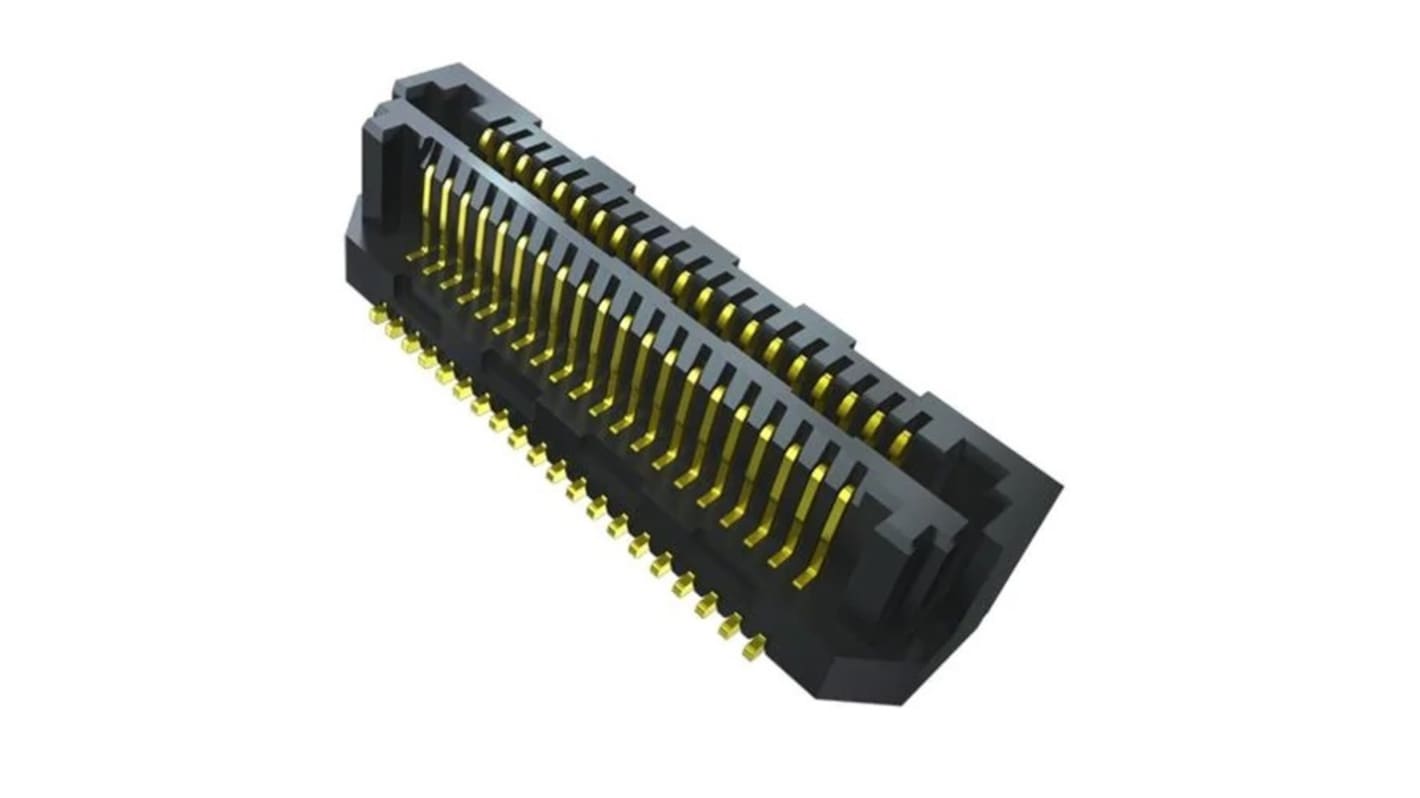 Samtec LSS Series Horizontal Surface Mount PCB Header, 80 Contact(s), 0.635mm Pitch, 2 Row(s), Shrouded