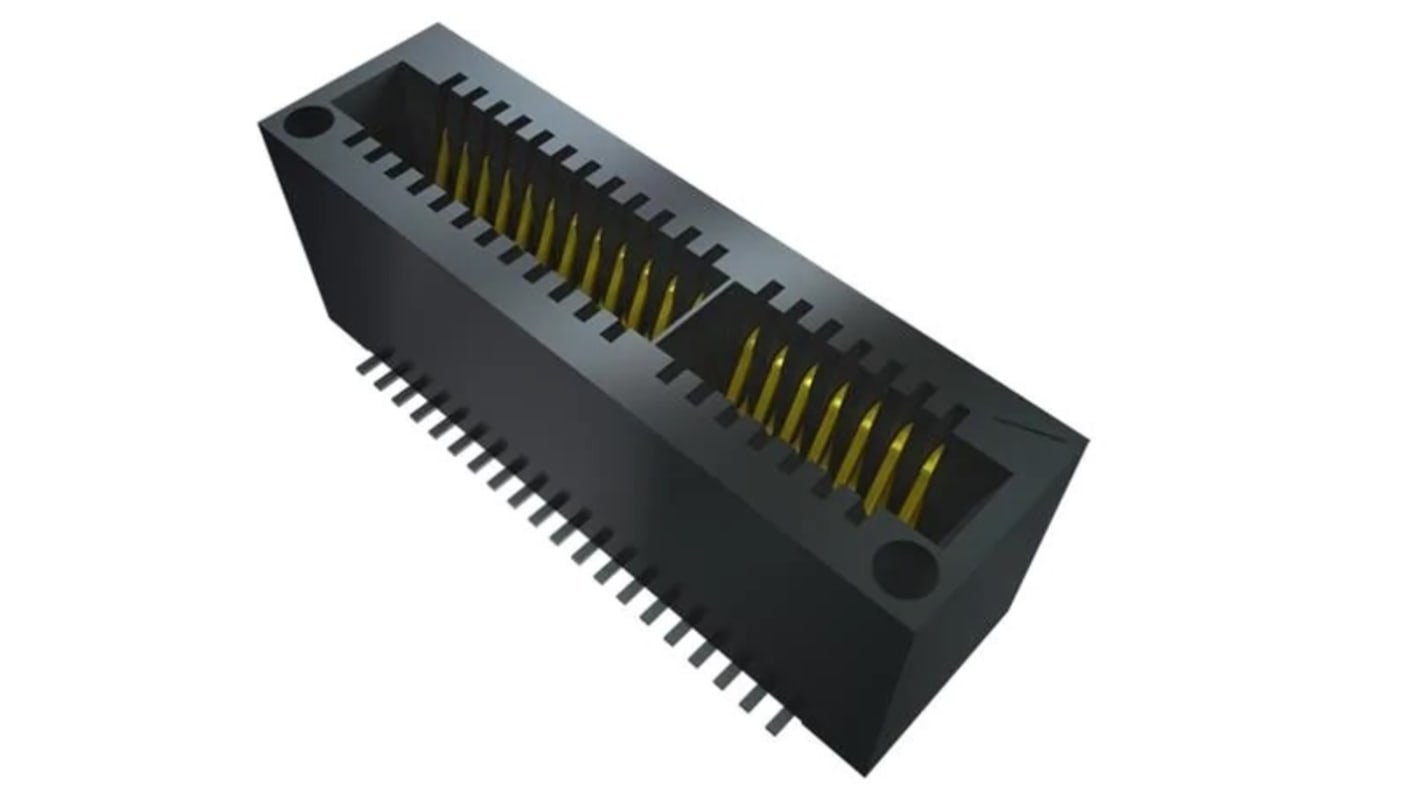 Conector de borde Samtec MEC1, paso 1mm, 40 contactos, 2 filas, Vertical, SMT, Macho, 2.2A