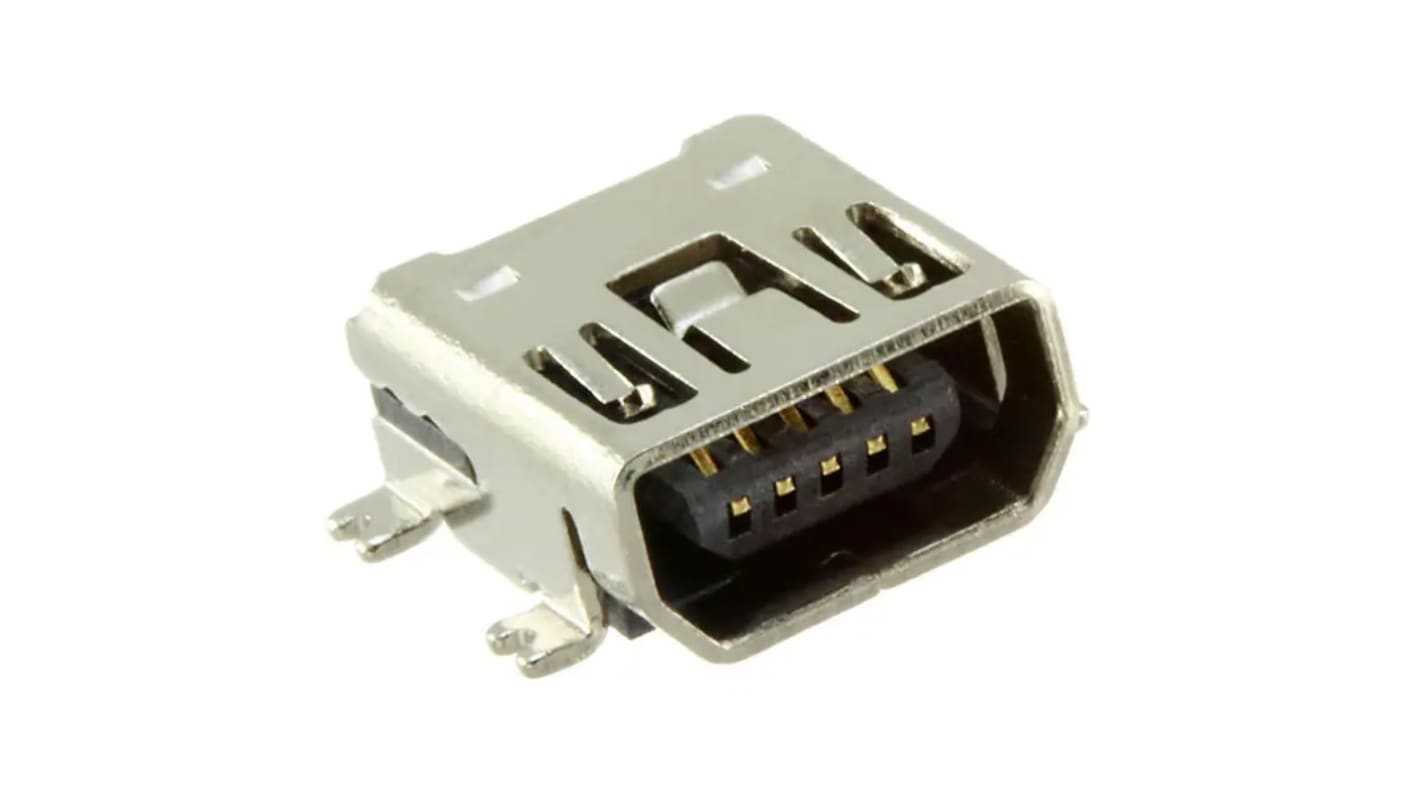 Samtec USBコネクタ Mini タイプ, メス 表面実装 MUSB-05-S-AB-SM-A-K-TR