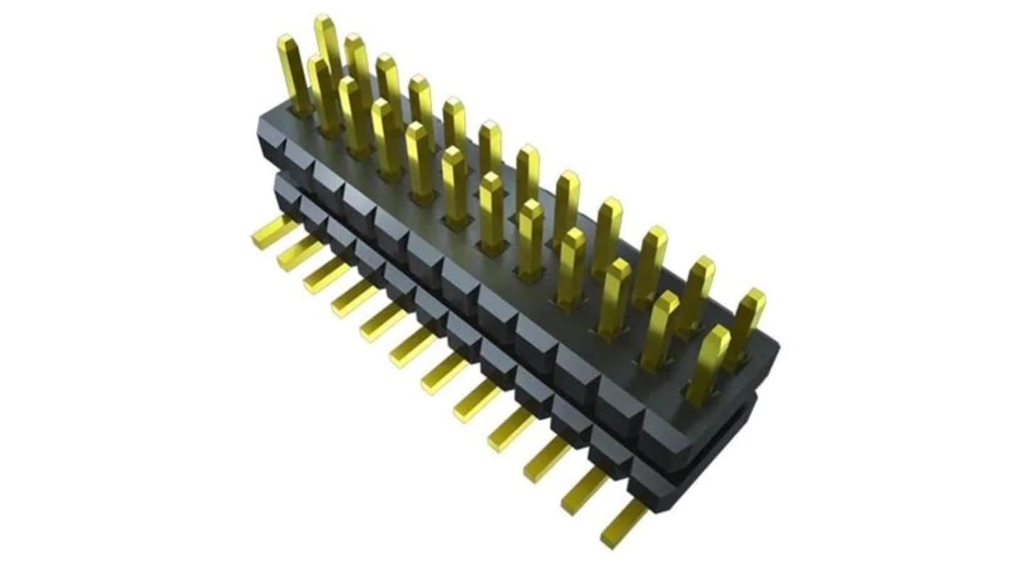 Samtec MW Series Straight Surface Mount PCB Connector, 14-Contact, 2-Row, 1mm Pitch, Solder Termination