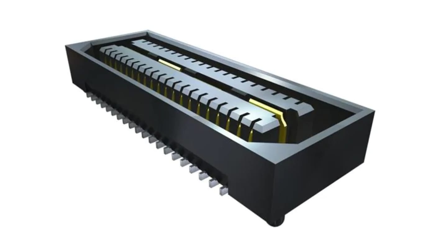 Samtec QSE Series Straight Surface Mount PCB Socket, 80-Contact, 2-Row, 0.8mm Pitch, Solder Termination