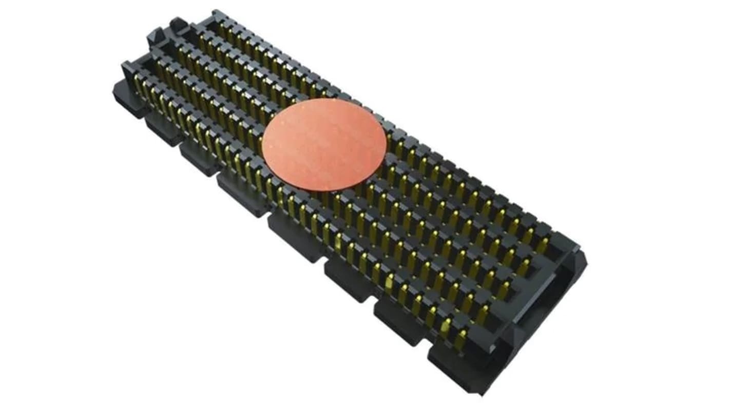 Samtec SEAM Series Horizontal PCB Header, 80 Contact(s), 1.27mm Pitch, 4 Row(s), Shrouded