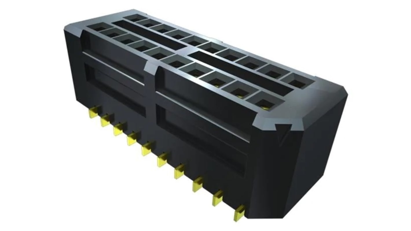 Samtec SEMS Series Straight Surface Mount PCB Socket, 20-Contact, 2-Row, 0.8mm Pitch