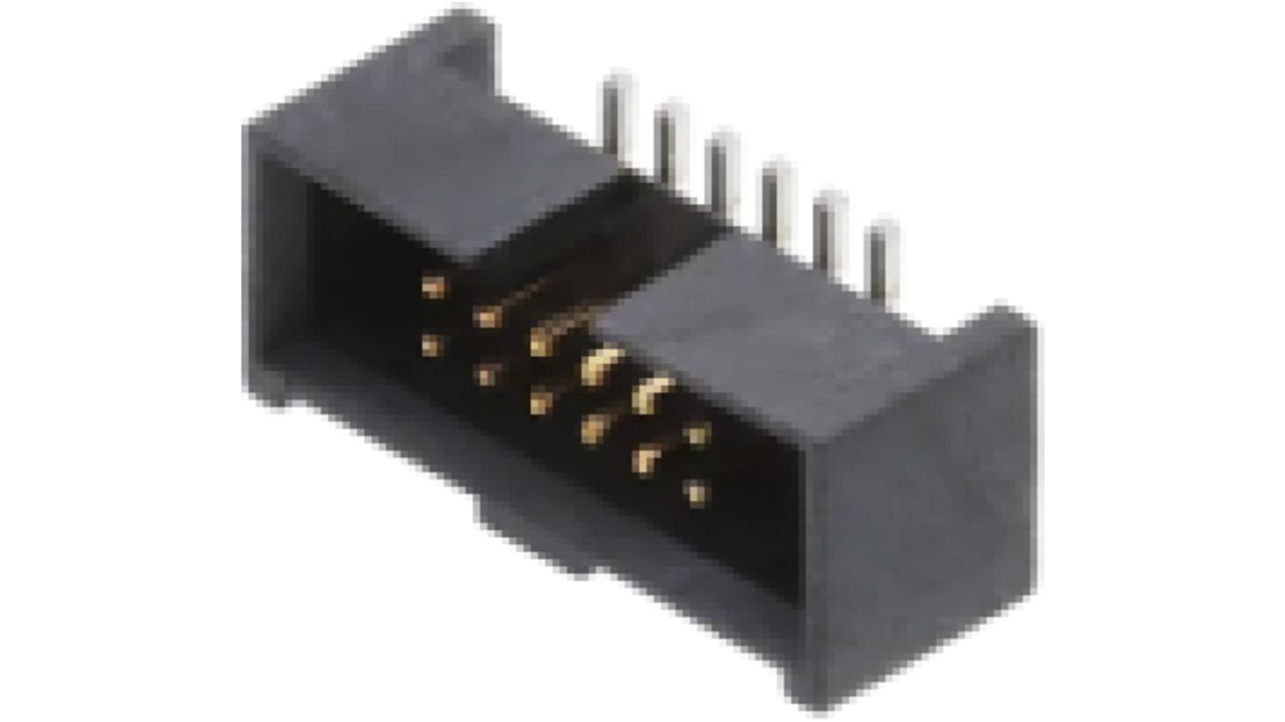 Conector macho para PCB Samtec serie SHF de 12 vías, 2 filas, paso 1.27mm