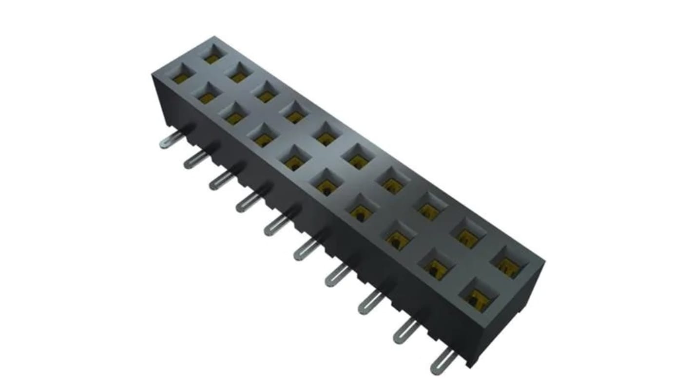 Conector hembra para PCB Samtec serie SMM SMM-104-02-S-D-P-TR, de 8 vías en 2 filas, paso 2mm, Montaje Superficial,