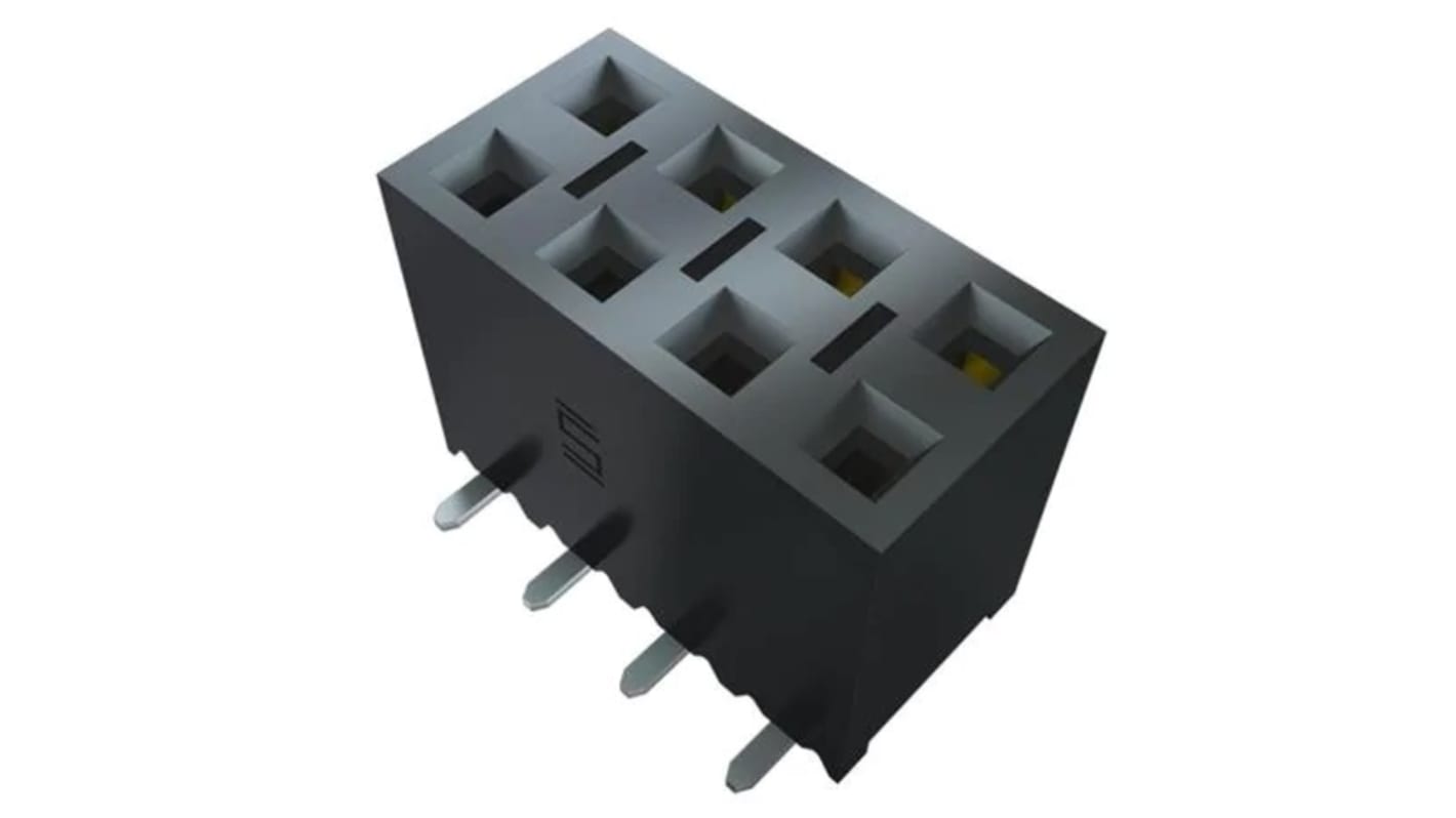 Samtec SSM Series Horizontal Surface Mount PCB Socket, 10-Contact, 2-Row, 2.54mm Pitch, Solder Termination