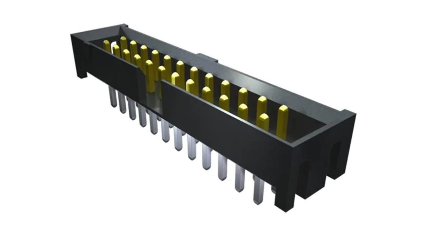 Samtec STMM Series Vertical Surface Mount PCB Header, 20 Contact(s), 2.0mm Pitch, 2 Row(s), Shrouded