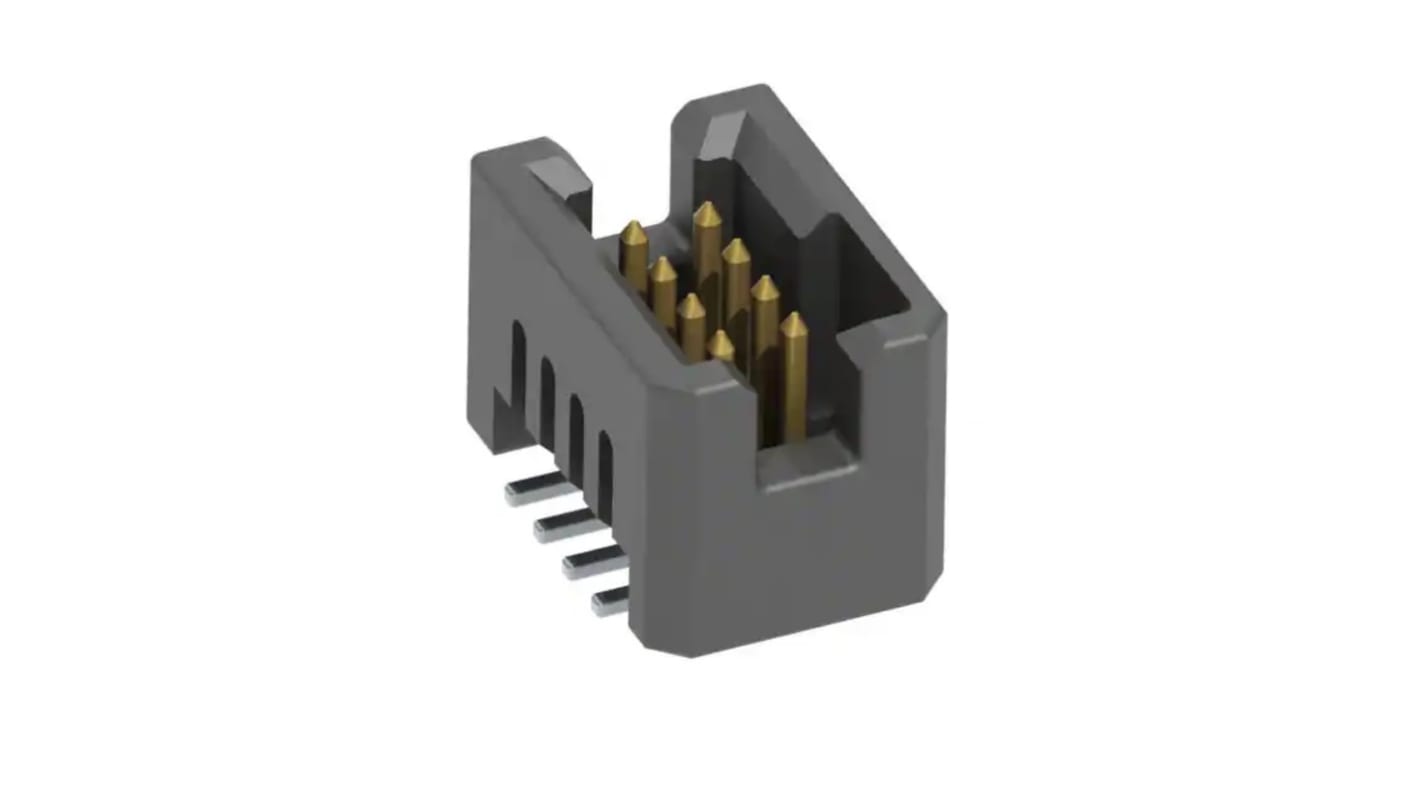 Conector macho para PCB Samtec serie TFM de 8 vías, 2 filas, paso 1.27mm