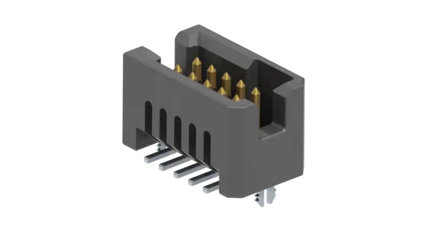 Conector macho para PCB Samtec serie TFM de 10 vías, 2 filas, paso 1.27mm, Montaje Superficial