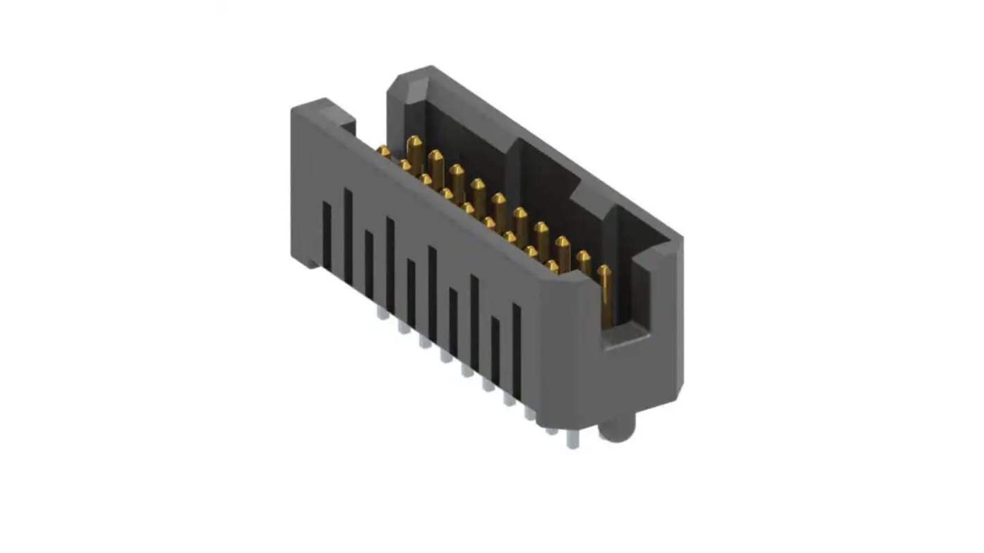 Samtec TFML Series Vertical PCB Header, 20 Contact(s), 1.27mm Pitch, 2 Row(s), Shrouded