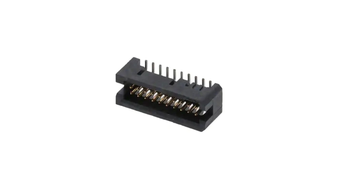 Samtec TFML Series Vertical PCB Header, 20 Contact(s), 1.27mm Pitch, 2 Row(s), Shrouded