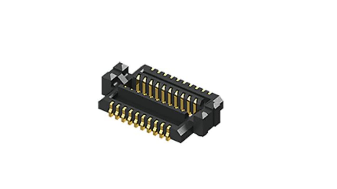 Samtec 基板接続用ピンヘッダ 20極 0.5mm 2列 TLH-010-0.50-G-D-A-K