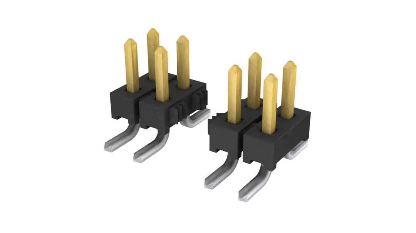 Samtec TMM Series Vertical Surface Mount Pin Header, 6 Contact(s), 2.0mm Pitch, 2 Row(s), Unshrouded