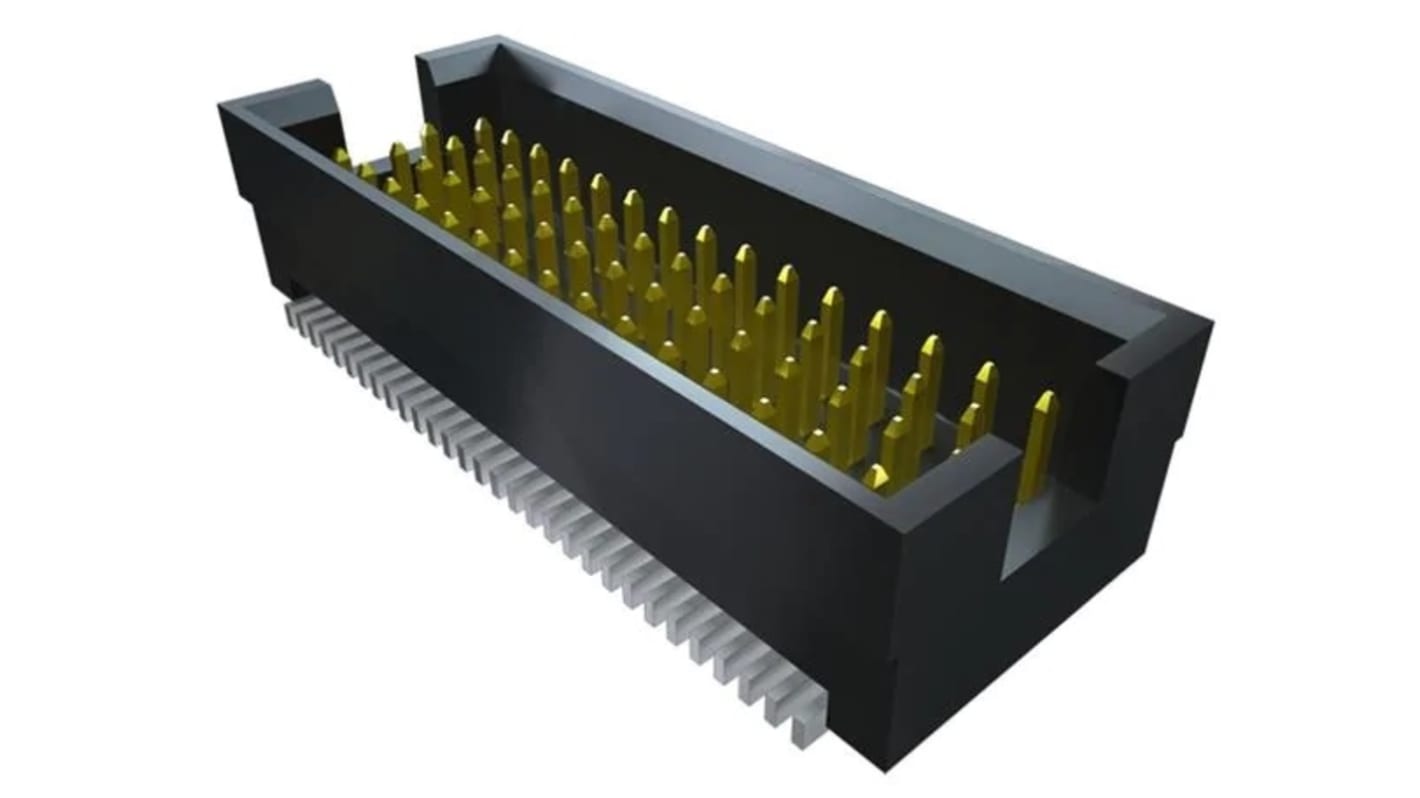 Samtec TOLC Series Horizontal Surface Mount PCB Header, 80 Contact(s), 1.27mm Pitch, 4 Row(s), Shrouded