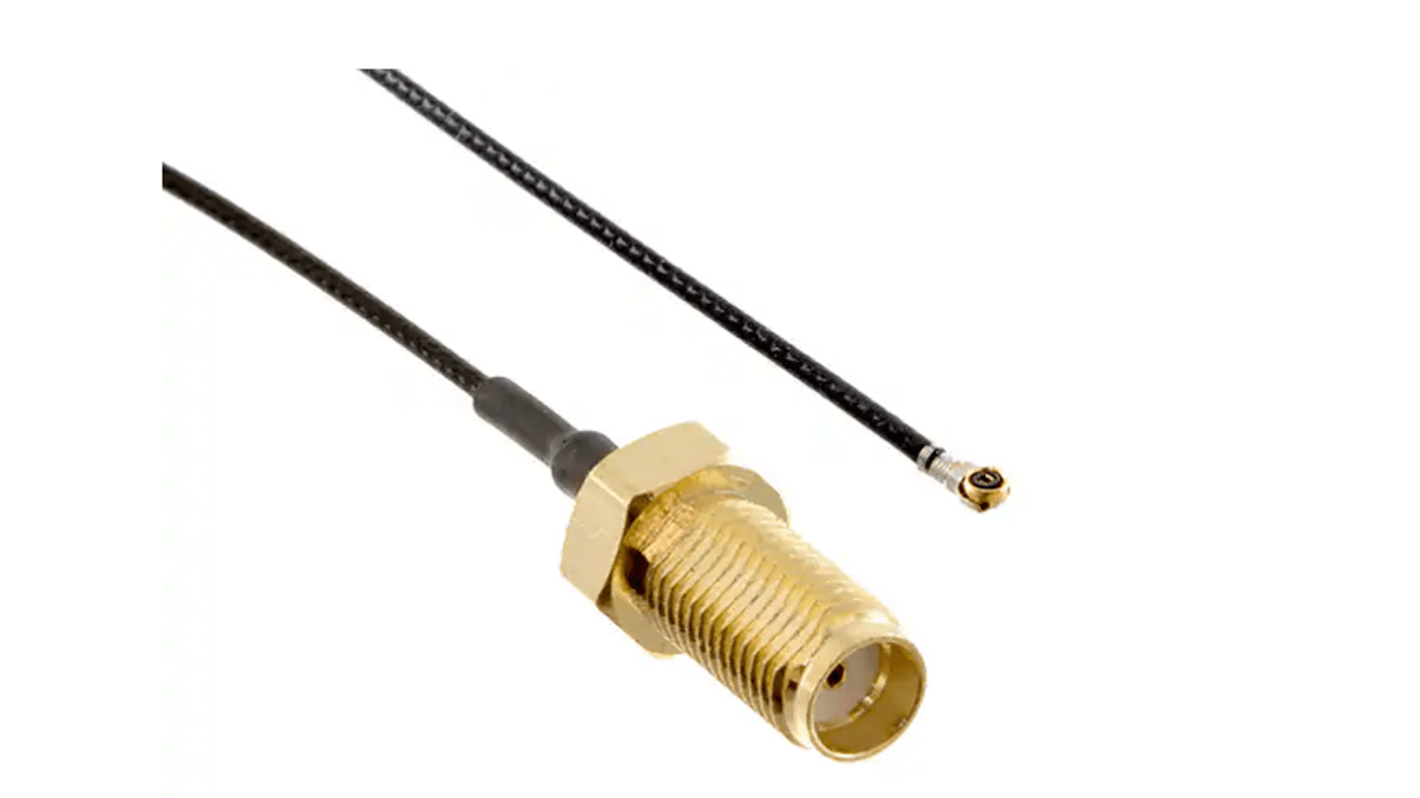 Câble coaxial RS PRO, MHF4, / SMA, 152mm, Noir