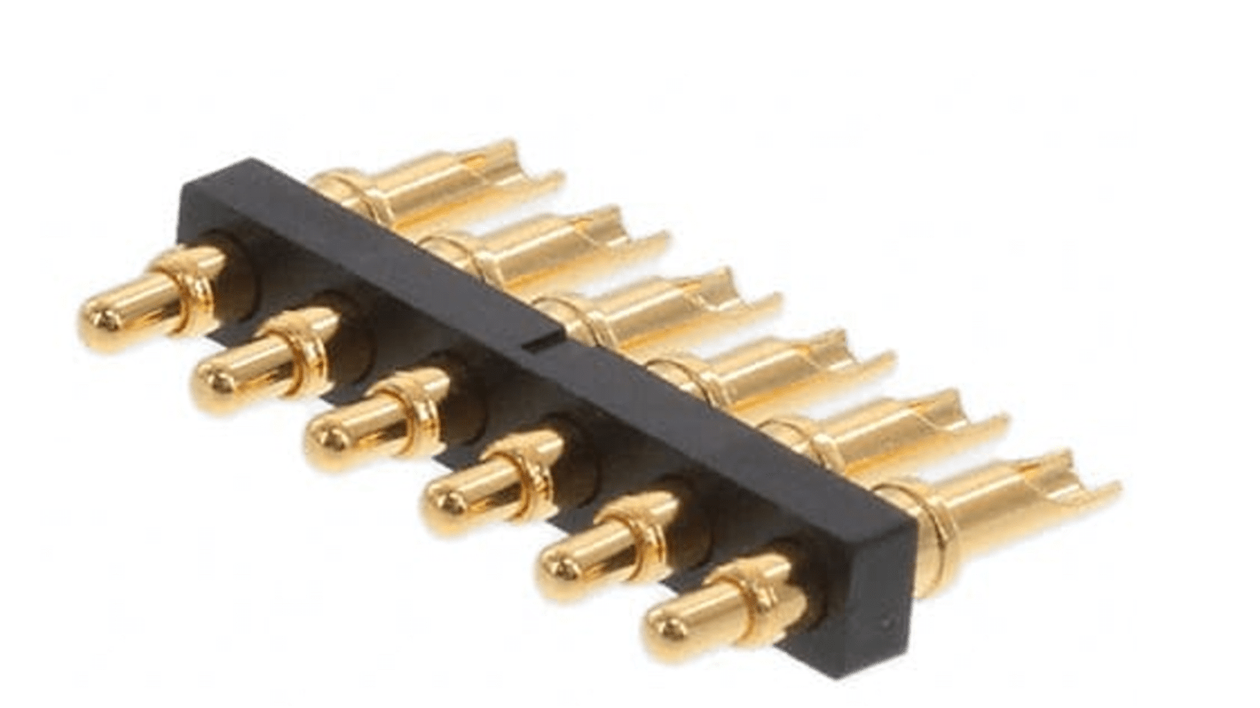 RS PRO Leiterplattensteckverbinder Gerade, 6-polig / 1-reihig, Raster 2.54mm, Lötanschluss-Anschluss, Nicht ummantelt