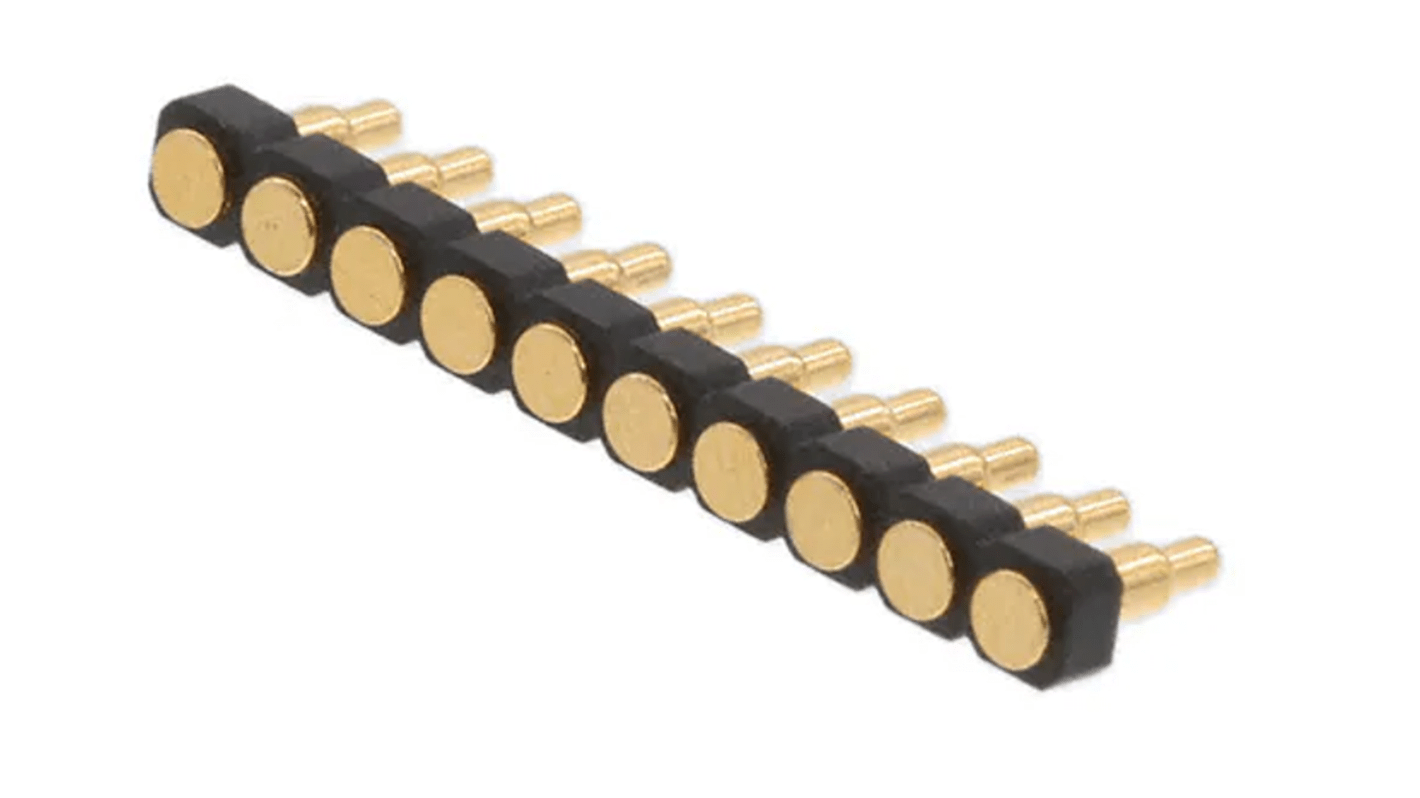 RS PRO Leiterplattensteckverbinder Gerade, 10-polig / 1-reihig, Raster 2.54mm, SMT-Anschluss, Nicht ummantelt