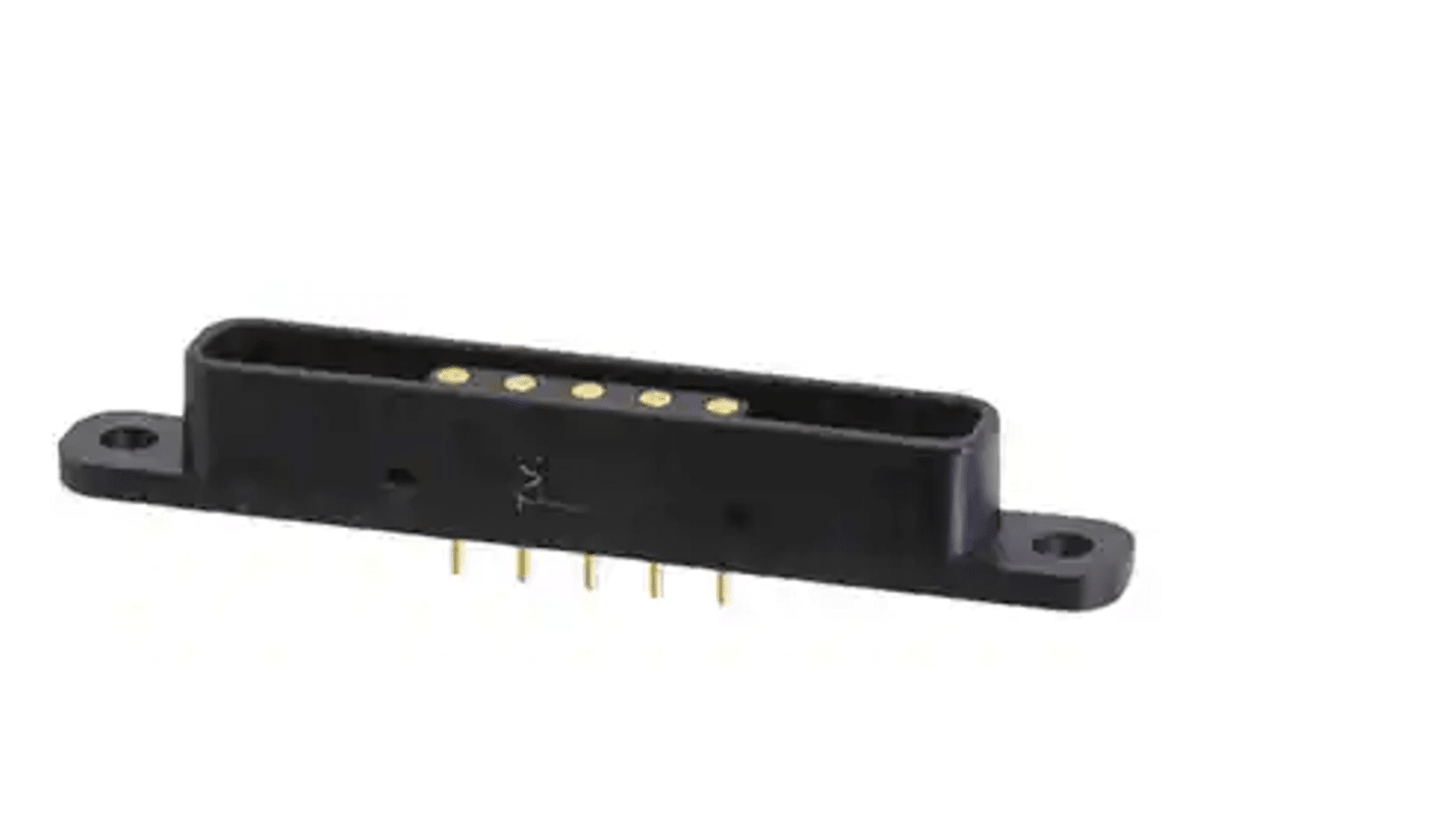 RS PRO Straight PCB Socket, 5-Contact, 1-Row, 2.54mm Pitch