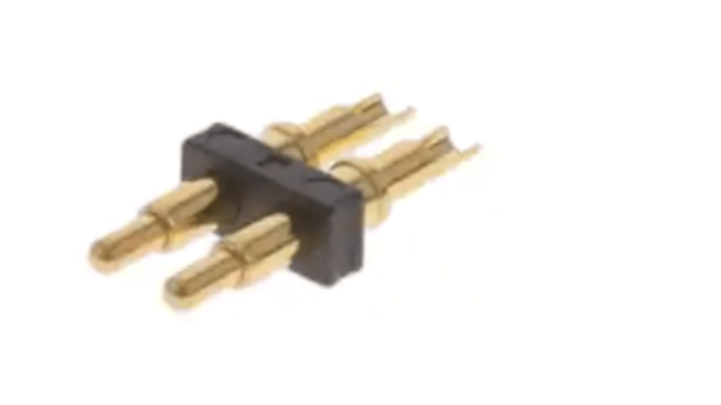 Conector de PCB RS PRO de 2 vías, 2 filas, paso 2.54mm, para soldar, Montaje en orificio pasante