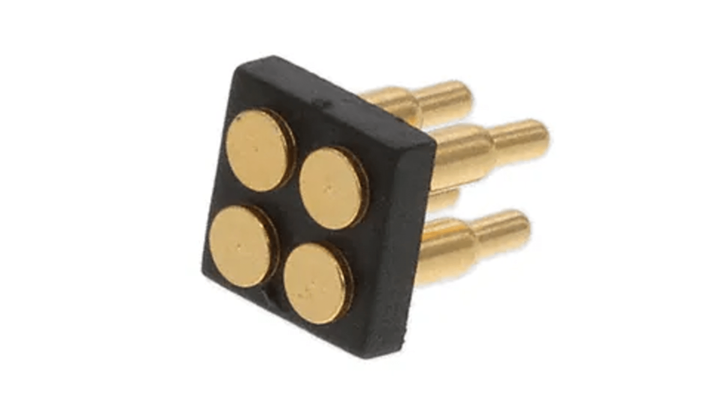 Connecteur de circuit imprimé RS PRO, 4 pôles , 2.54mm, 2 rangées , Droit