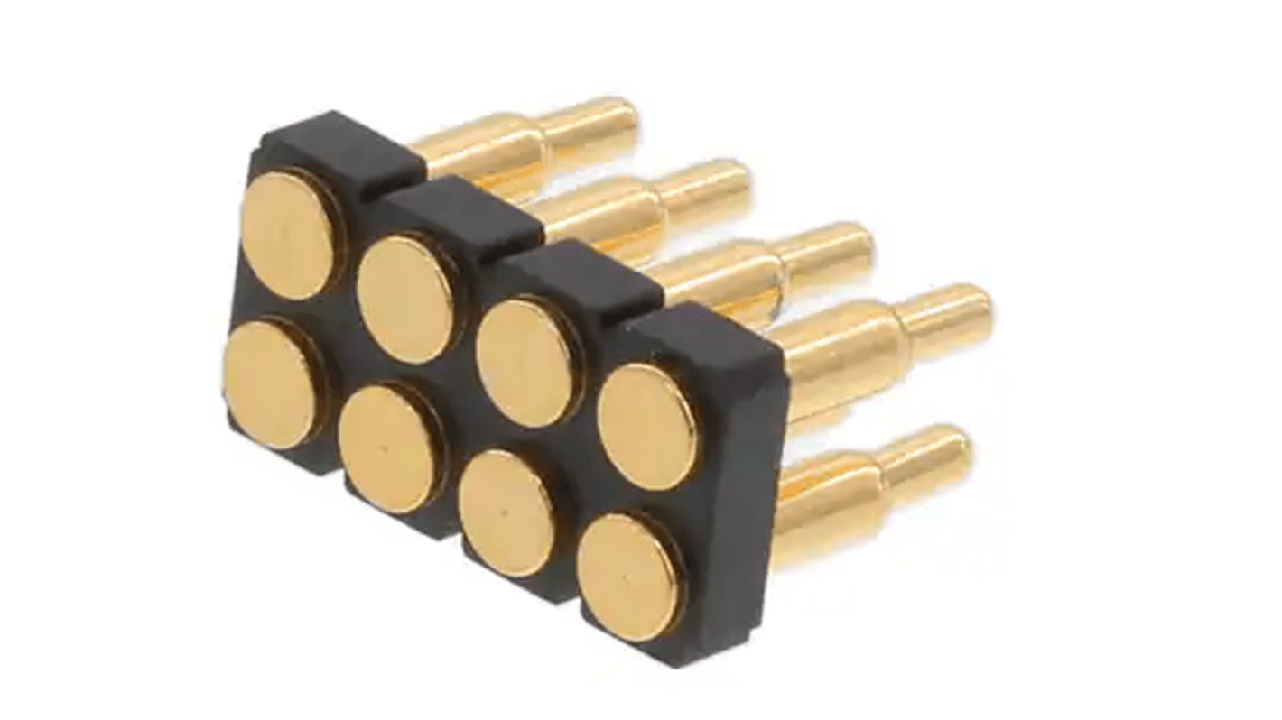 Connecteur de circuit imprimé RS PRO, 8 pôles , 2.54mm, 2 rangées , Droit