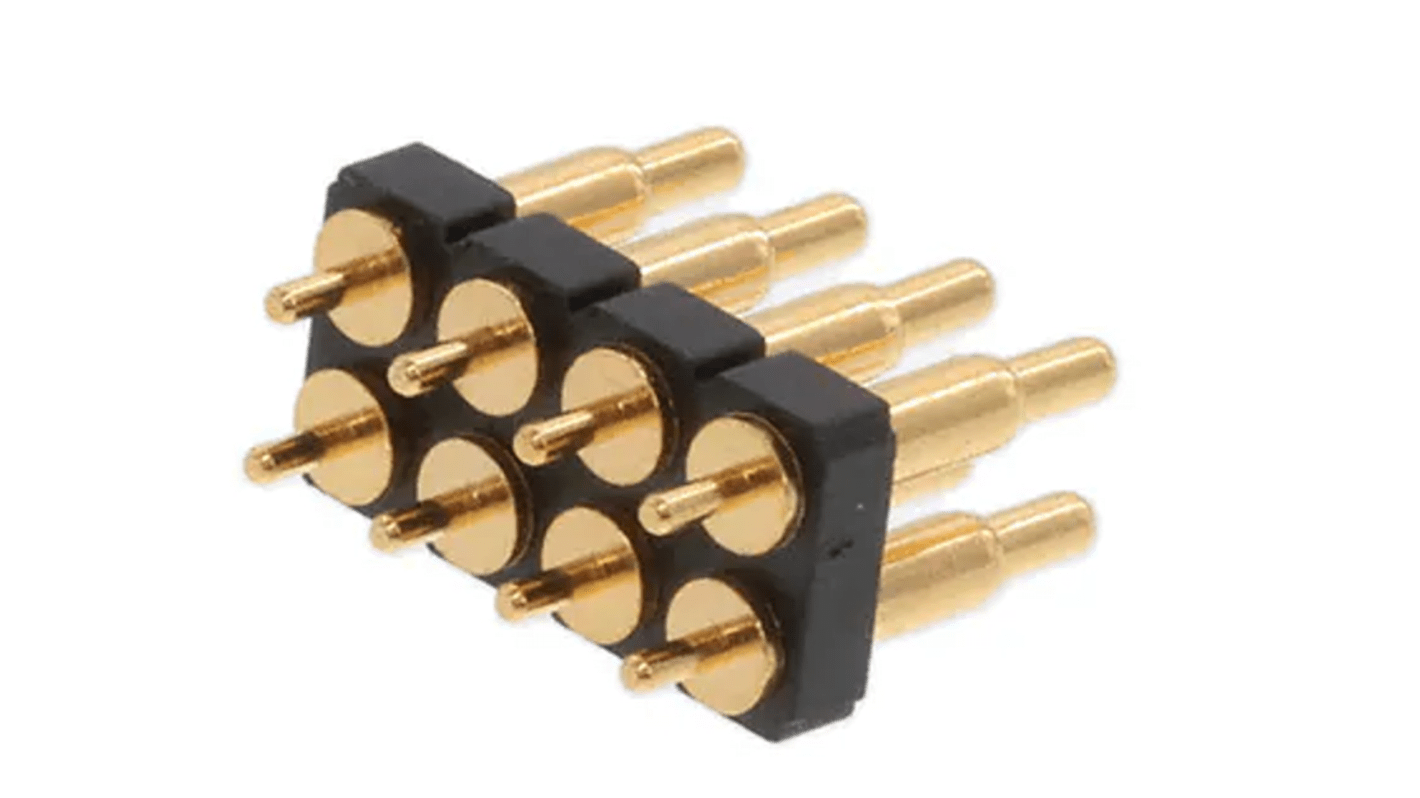 RS PRO Leiterplattensteckverbinder Gerade, 8-polig / 2-reihig, Raster 2.54mm, Leiterplatte-Anschluss, Nicht ummantelt