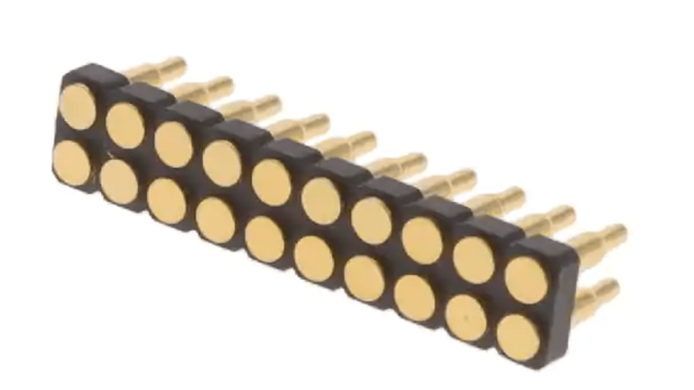 Connecteur de circuit imprimé RS PRO, 20 pôles , 2.54mm, 2 rangées , Droit