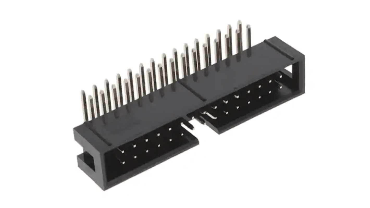 RS PRO Right Angle PCB Header, 30 Contact(s), 2.54mm Pitch, 2 Row(s), Shrouded