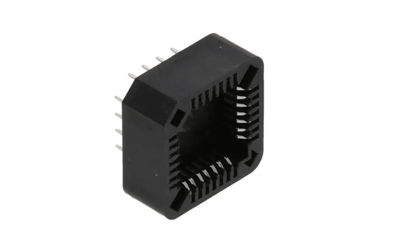 RS PRO 1.27mm Pitch 28 Way Through Hole PLCC IC Socket