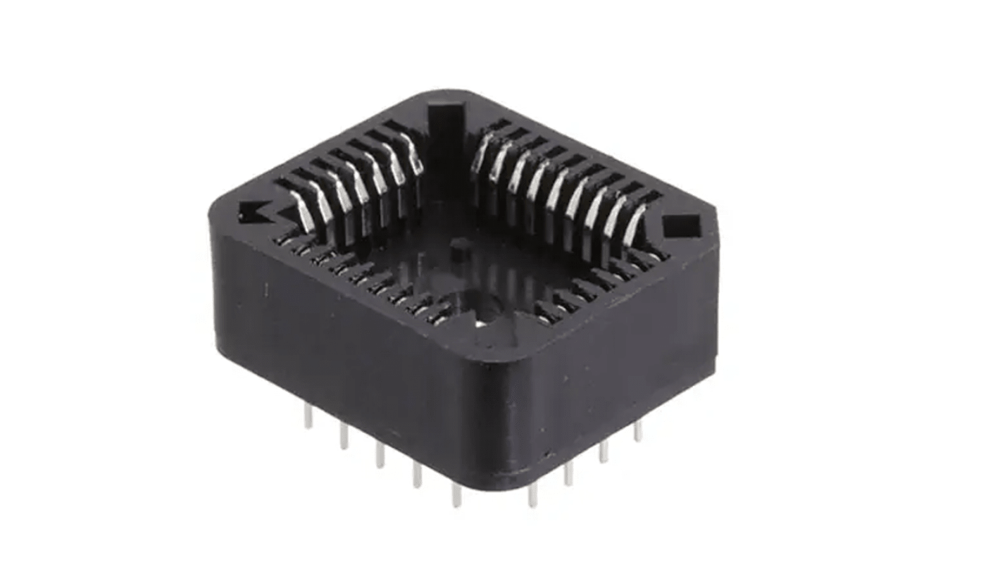RS PRO 1.27mm Pitch 32 Way Through Hole PLCC IC Socket RS