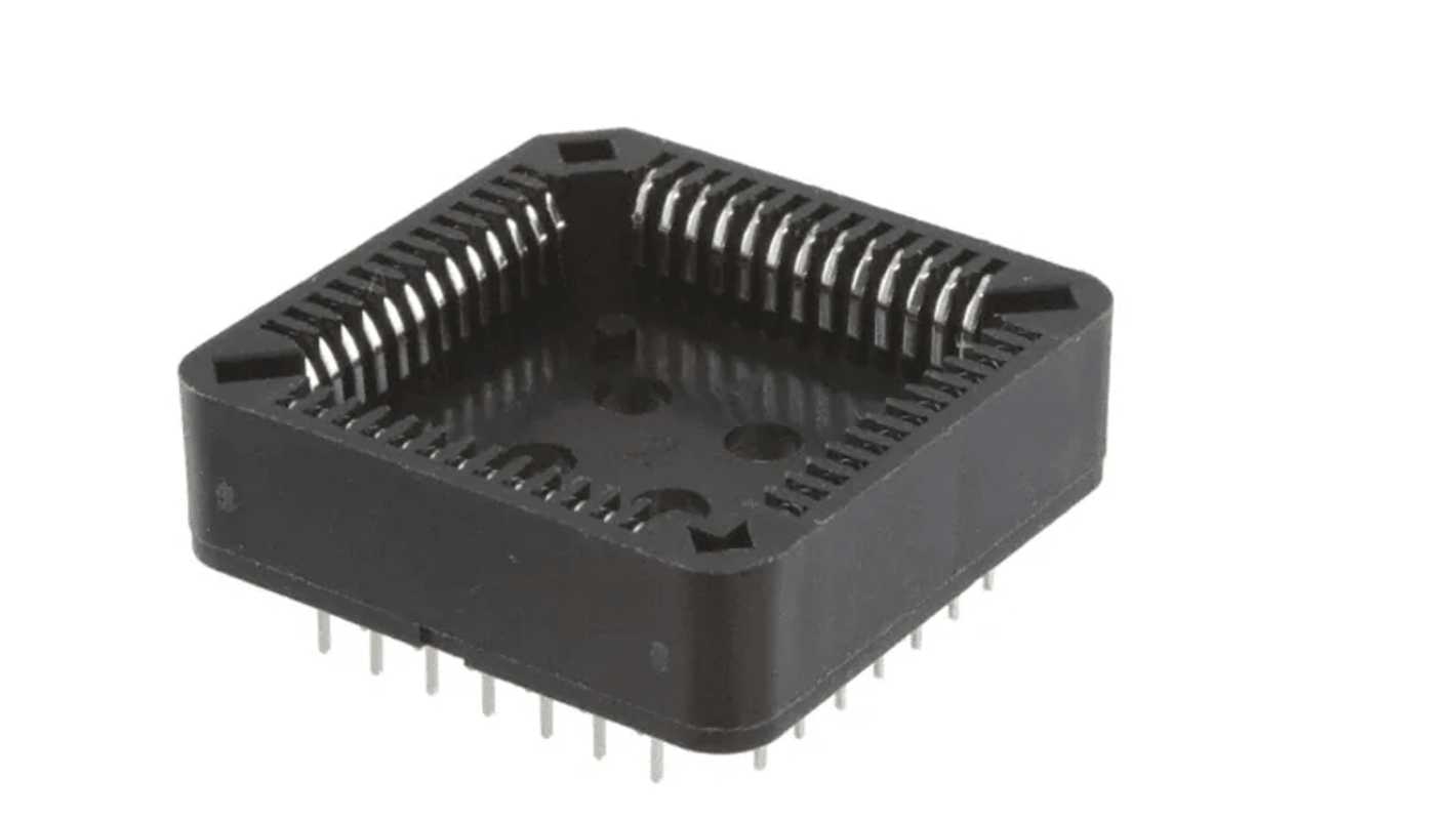 RS PRO 1.27mm Pitch 52 Way Through Hole PLCC IC Socket