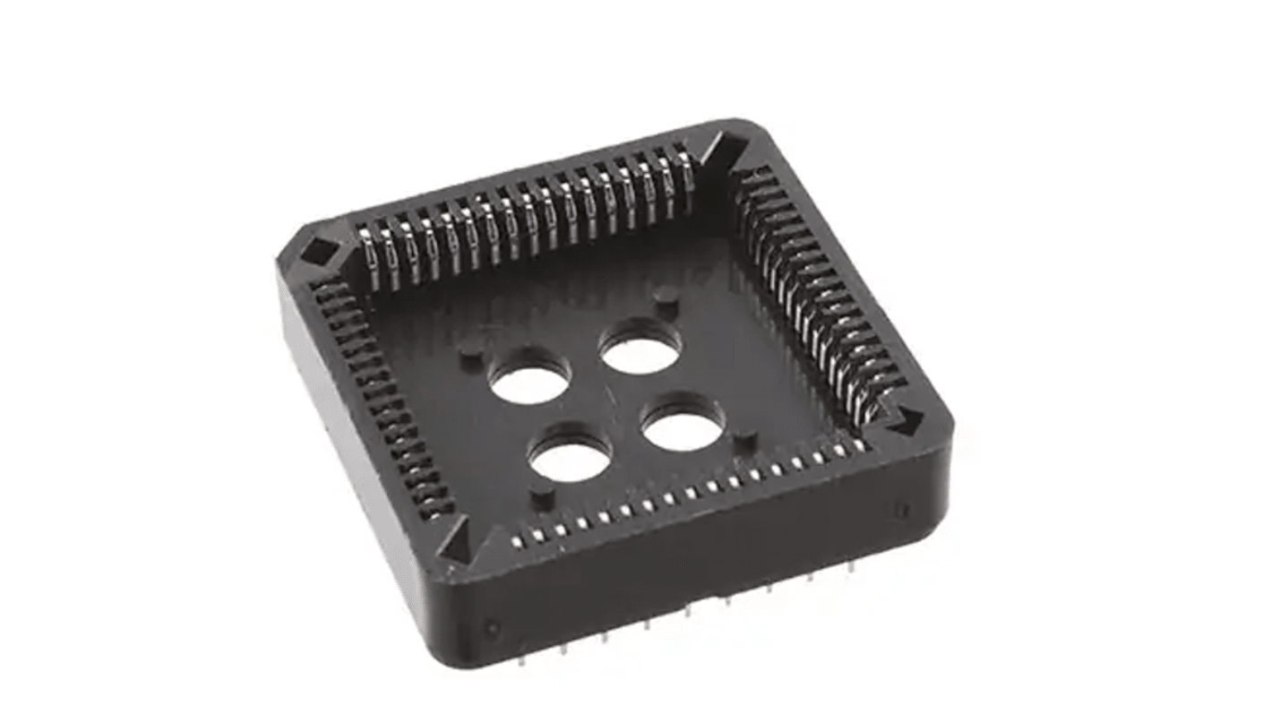 Support de circuit intégré RS PRO 1.27mm, 68 contacts Femelle Traversant