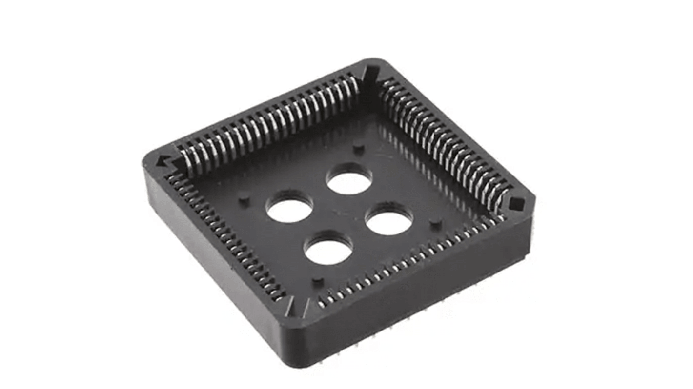 RS PRO 1.27mm Pitch 84 Way Through Hole PLCC IC Socket RS