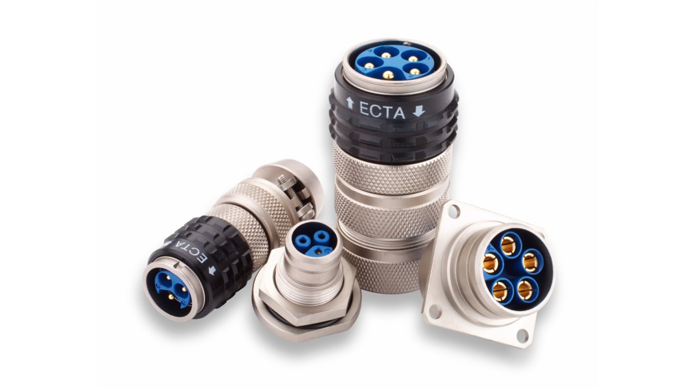 Kontakt pro kulaté konektory, řada: ECTA 133, Samice, Dvojčinný, 1.6mm, 0.75 → 1.5 mm²