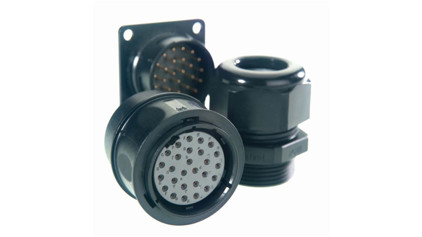 Amphenol Air LB, ECTA 544 3 Way Panel Mount MIL Spec Circular Connector Receptacle, Socket Contacts, Push-Pull