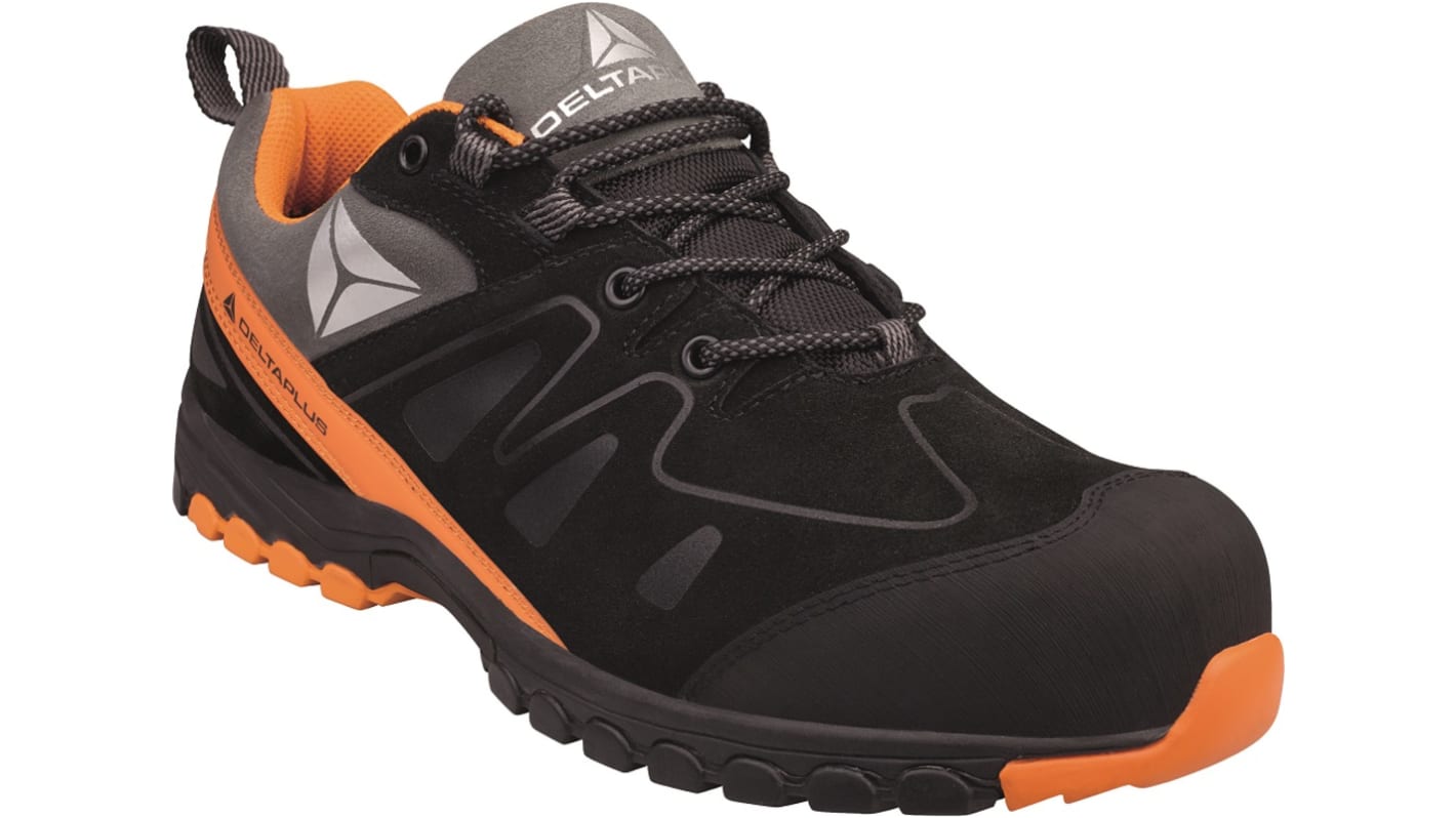 Zapatillas de seguridad para hombre Delta Plus de color Negro, naranja, talla 42, S3 SRC