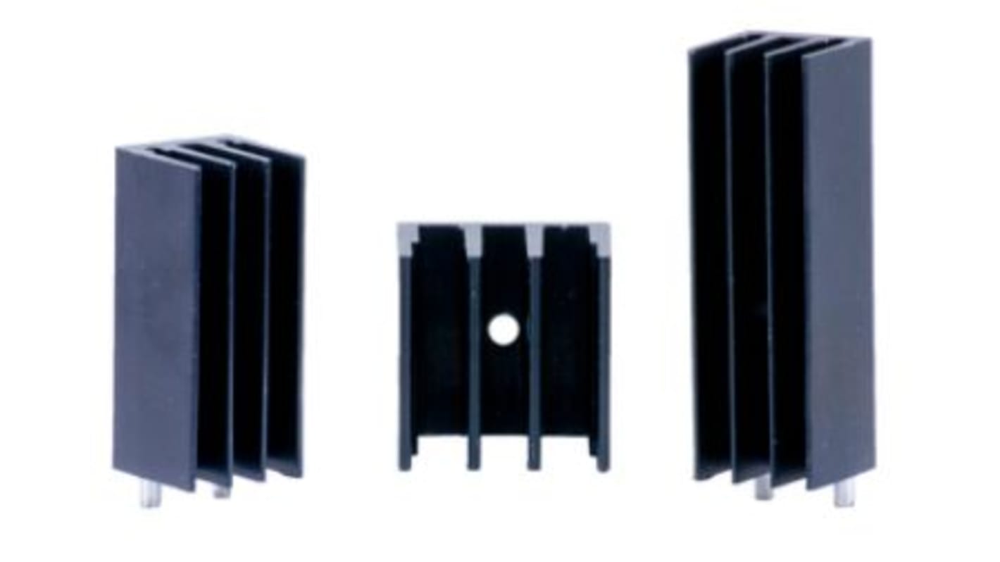 hűtőborda, használható: (TO-220 és TO-247 készülékek és hídkapcsolású egyenirányítók)-hoz, 16.28 x 16.3 x 25.4mm