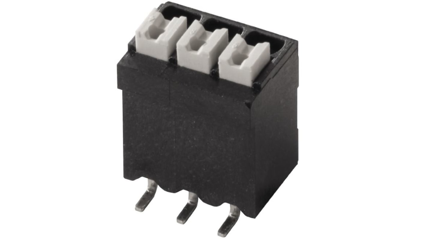 Weidmuller LSF Series PCB Terminal Block, 2-Contact, 3.5mm Pitch, Surface Mount, 1-Row