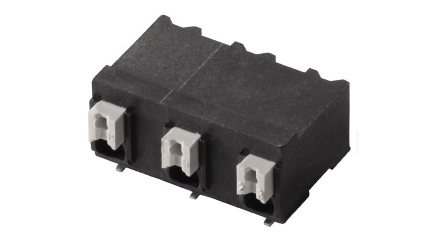 Weidmuller LSF Series PCB Terminal Block, 2-Contact, 7.5mm Pitch, Surface Mount, 1-Row