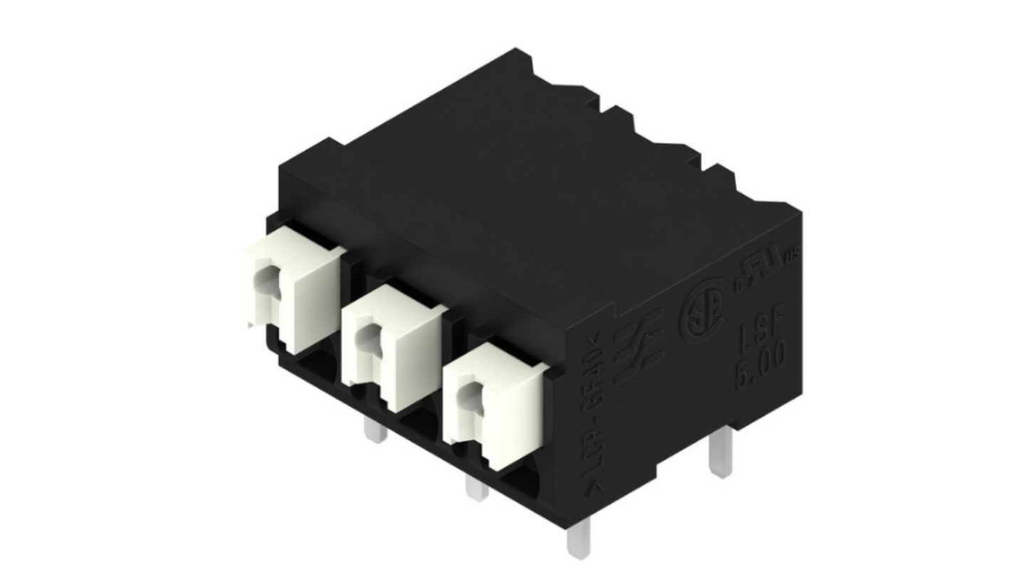 Morsettiera per circuito stampato Weidmuller a 3 vie, 1 fila, passo 5mm, Montaggio superficiale