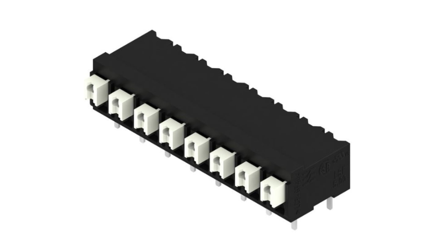 Weidmuller LSF Series PCB Terminal Block, 8-Contact, 5mm Pitch, Surface Mount, 1-Row