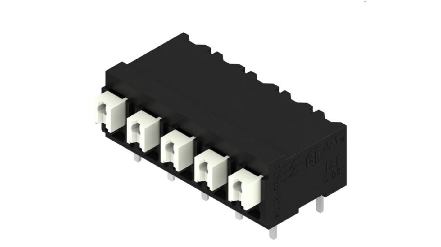 Weidmuller LSF Series PCB Terminal Block, 5-Contact, 5.08mm Pitch, Surface Mount, 1-Row