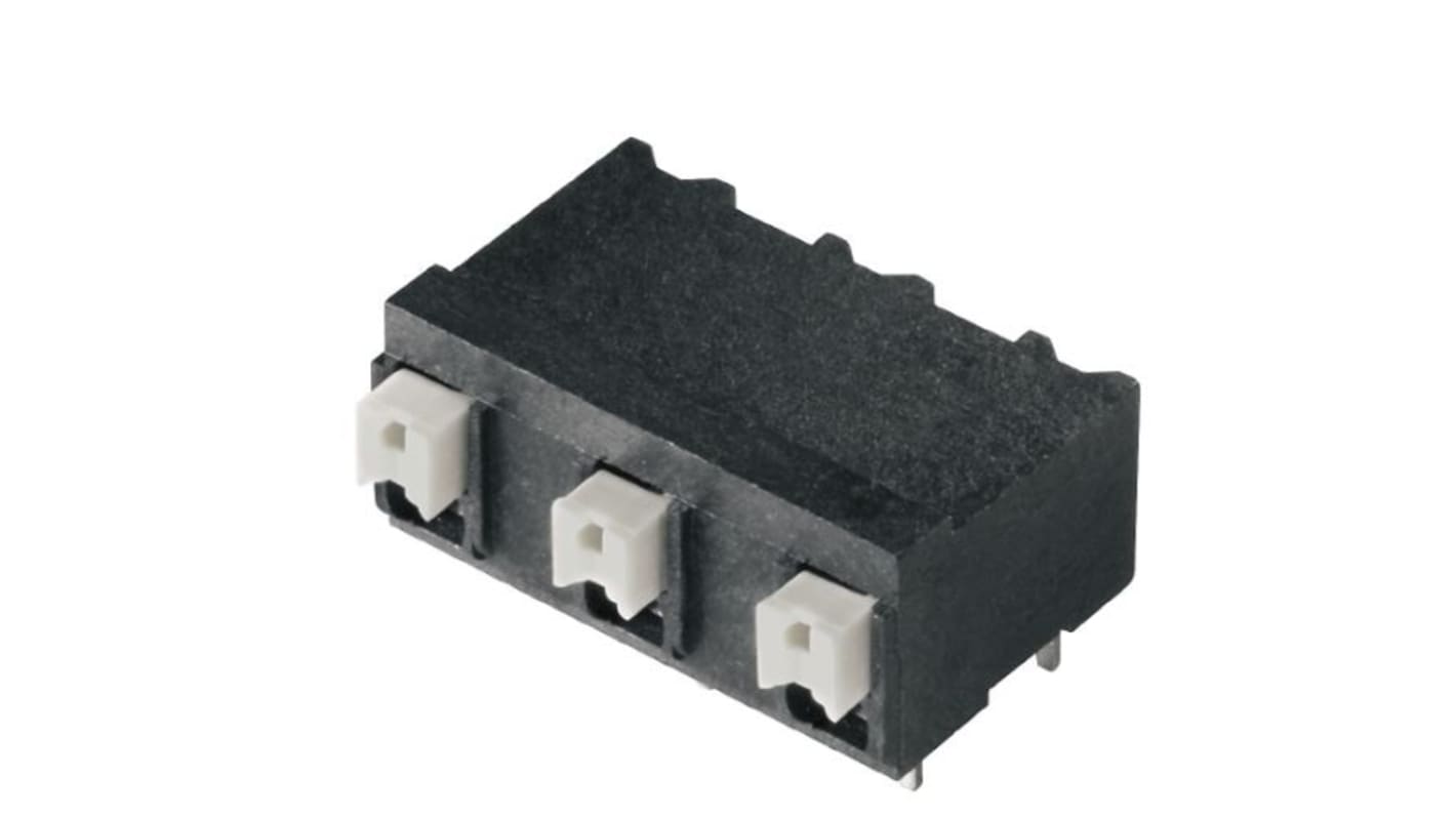Weidmuller LSF Series PCB Terminal Block, 3-Contact, 7.5mm Pitch, Surface Mount, 1-Row