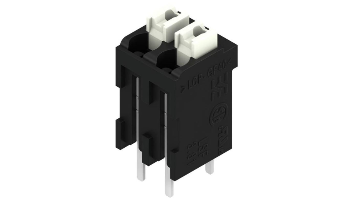 Weidmuller LSF Series PCB Terminal Block, 2-Contact, 3.81mm Pitch, Surface Mount, 1-Row