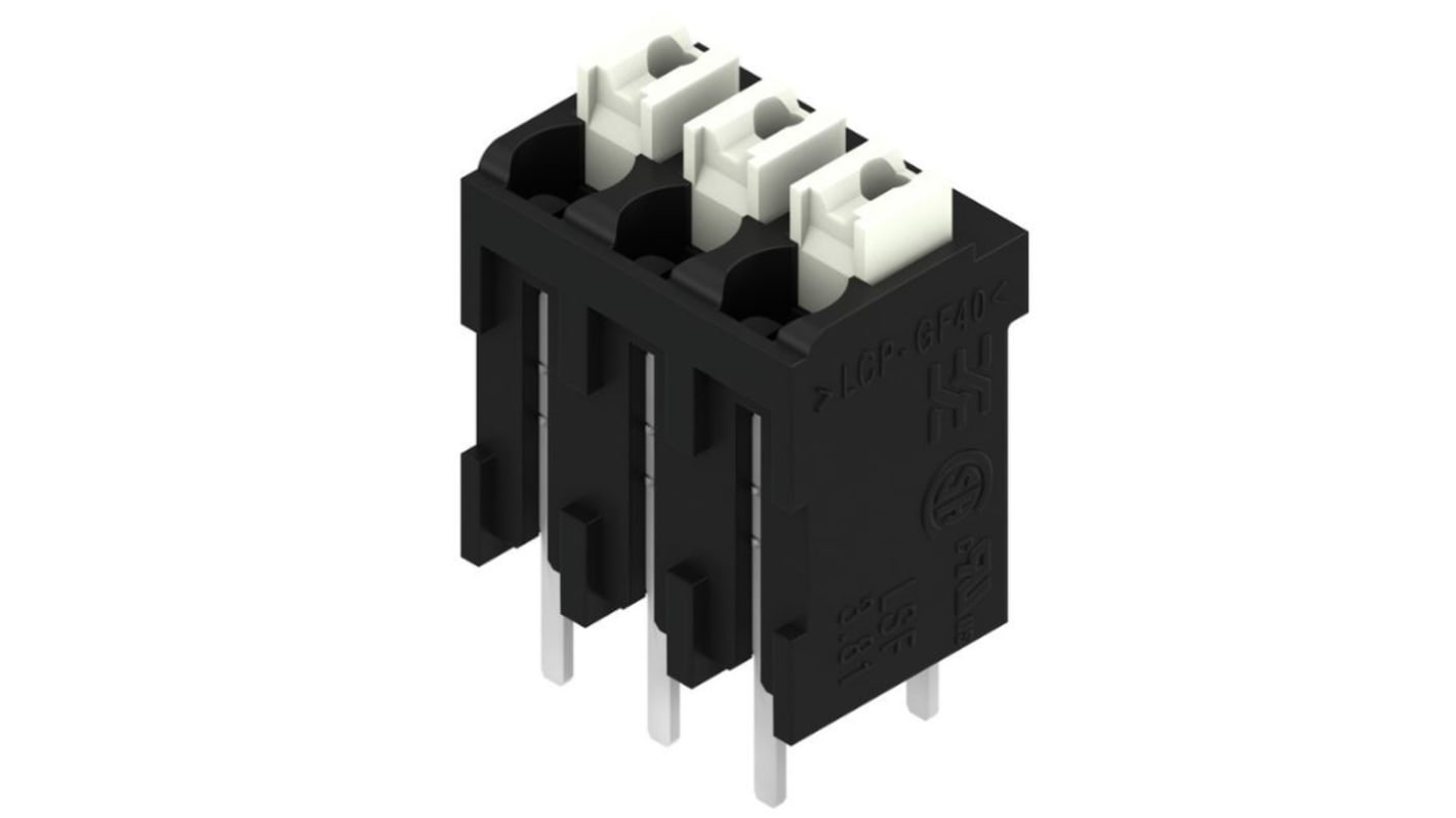 Weidmuller LSF Series PCB Terminal Block, 3-Contact, 3.81mm Pitch, Surface Mount, 1-Row