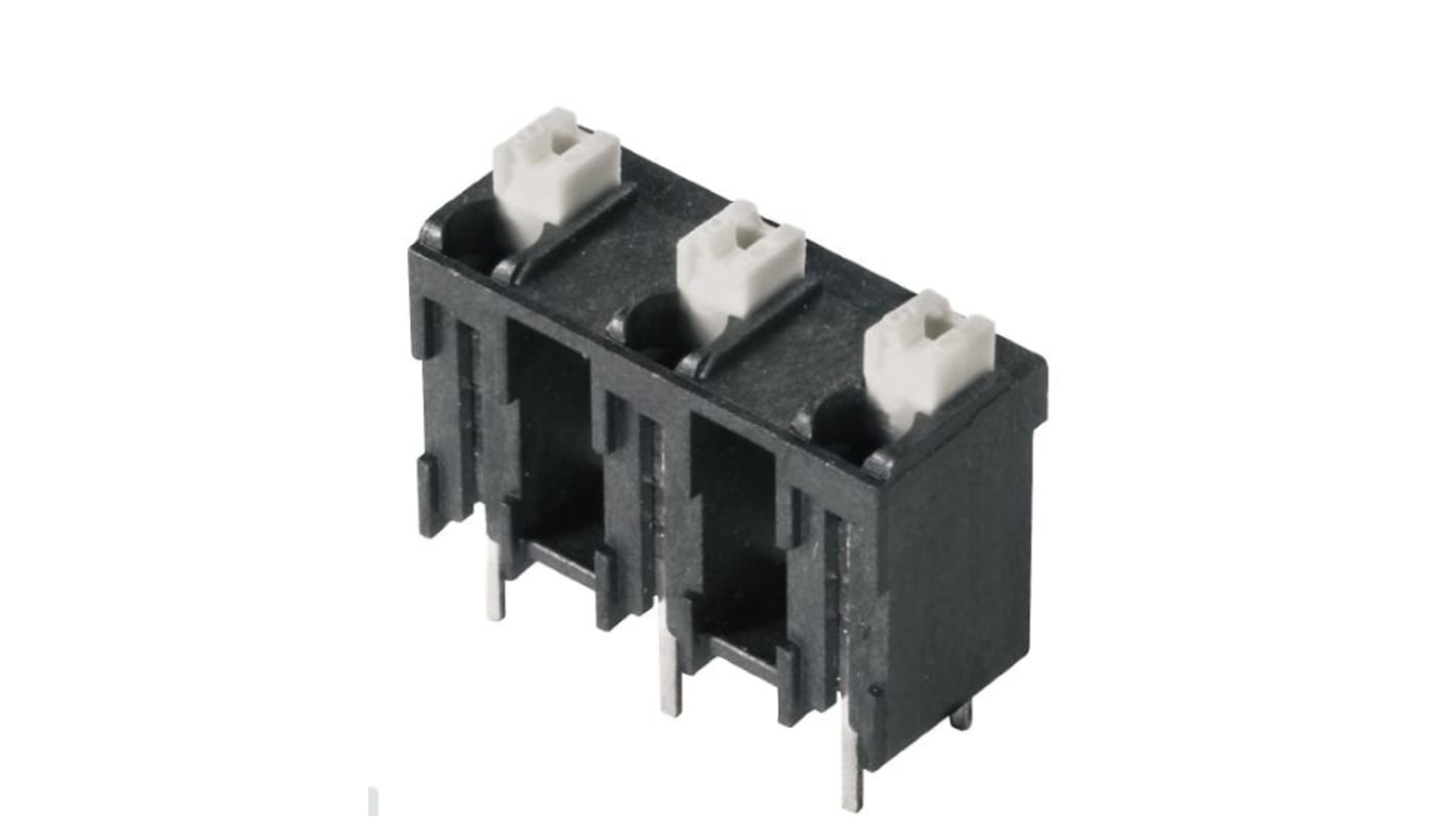 Weidmuller LSF Series PCB Terminal Block, 3-Contact, 7.5mm Pitch, Surface Mount, 1-Row