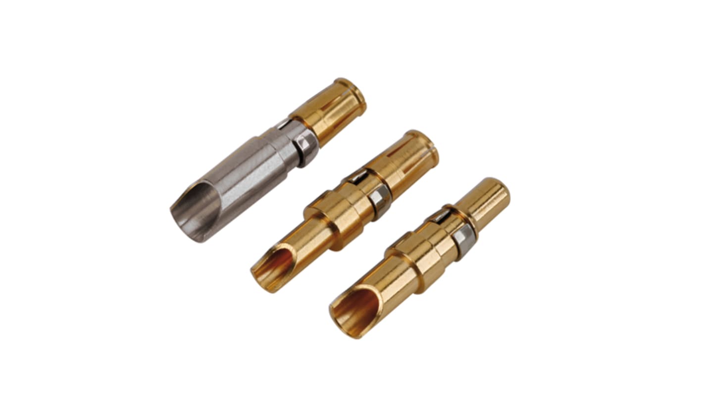 Contacto de alimentación de conector D-Sub CONEC 131C10049X, 3.6mm, Macho, Soldadura, Revestimiento de Oro sobre