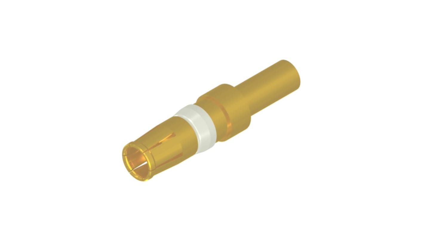 Contacto de alimentación de conector D-Sub CONEC 132A11029X, 2.6mm, Hembra, Crimpado, Revestimiento de Flash de oro